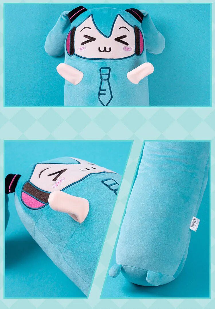 Miku Hatsune Plush Head Pillow | 80cm Cherry Blossom Snow Fufu Stuffed Toy Long Pillow -6