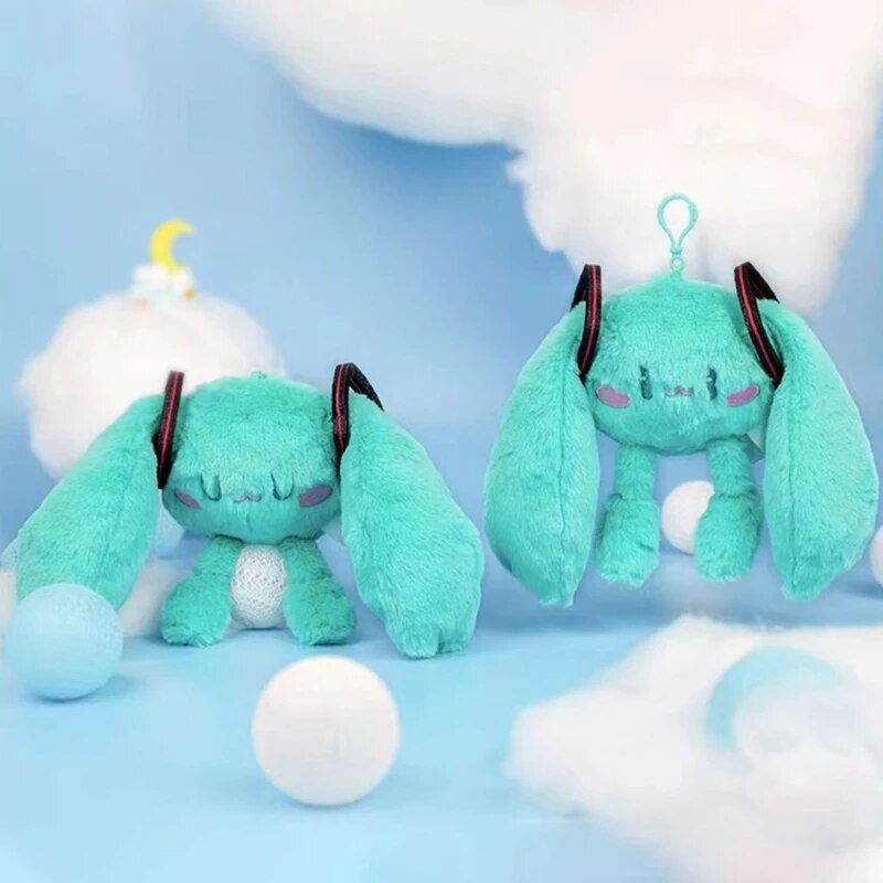 Miku Fluffy Plush Keychain |  Cartoon Car Key Tote Bag -3