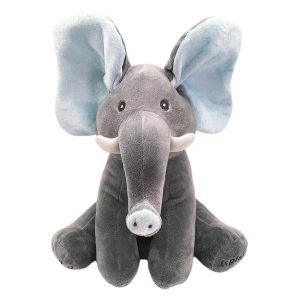 Blue elephant baby gund flappy