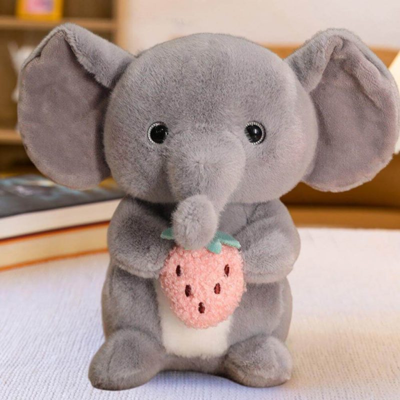 gray fluffly elephant