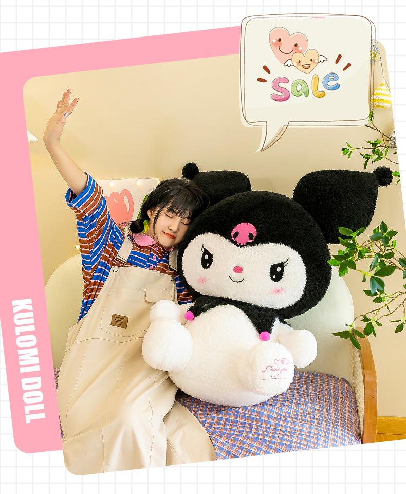 Hello Kitty Kuromi Plush | 27.6-inch Big Size Sanrio Kuromi Plush Toys - Home Decor Pillow Toy -13