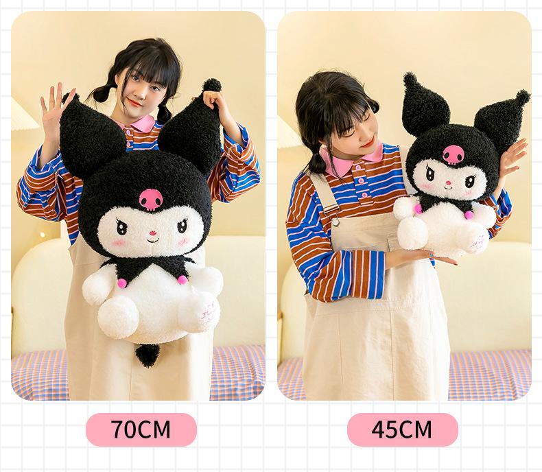 Hello Kitty Kuromi Plush | 27.6-inch Big Size Sanrio Kuromi Plush Toys - Home Decor Pillow Toy -14