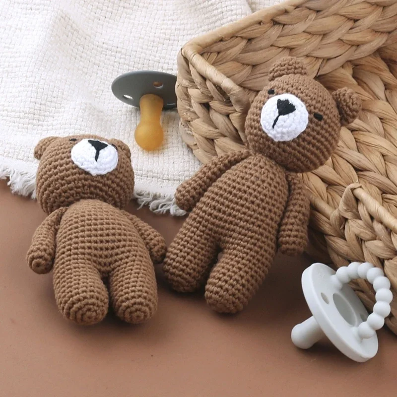 Crochet bear stuffed animal for baby