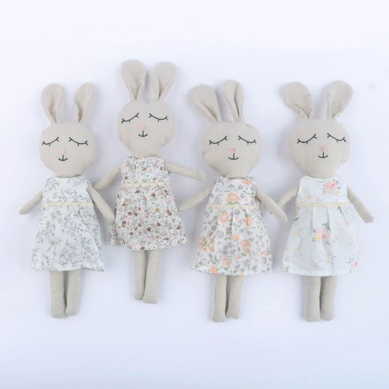 Crochet bunny doll with removable clothes