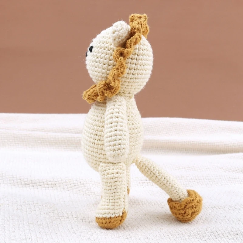 Crocheted lion plush toy