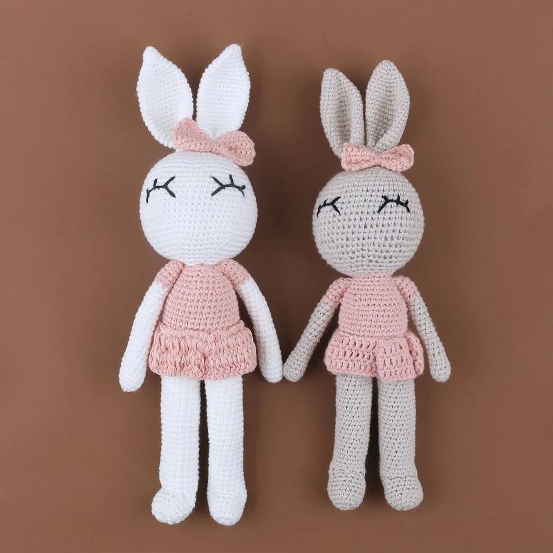 Cute crocheted bunnies for playtime