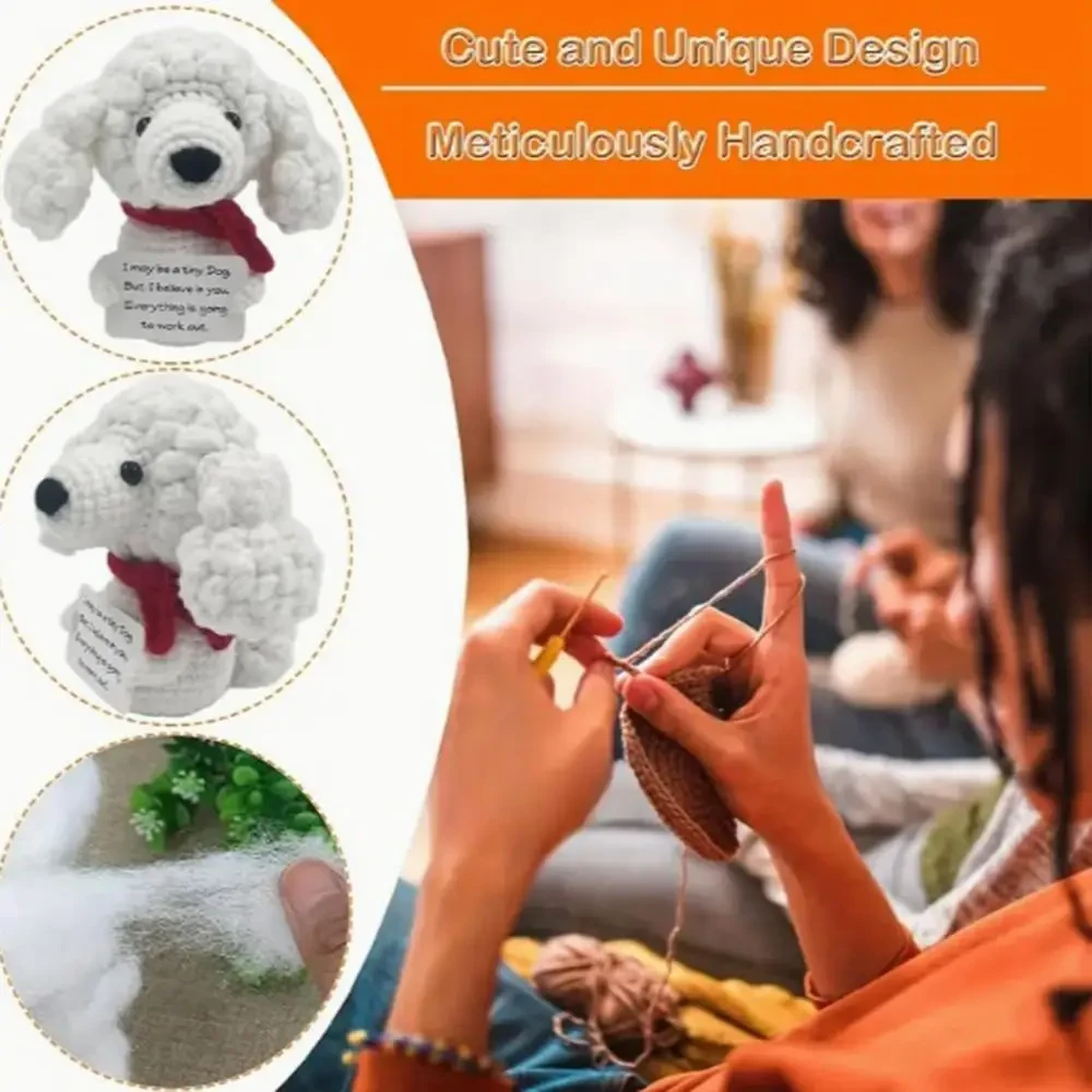 Hand knitted dog toy