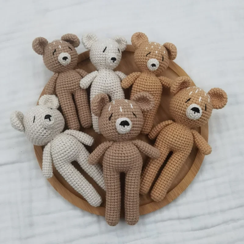 Handmade bear and bunny plush toys