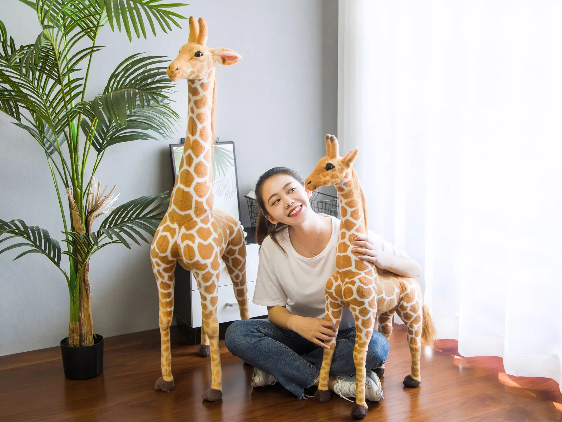 Life Size Giraffe Stuffed Animal | Kawaii Giraffe Plush Toys for Kids Children Baby Birthday Gift -5