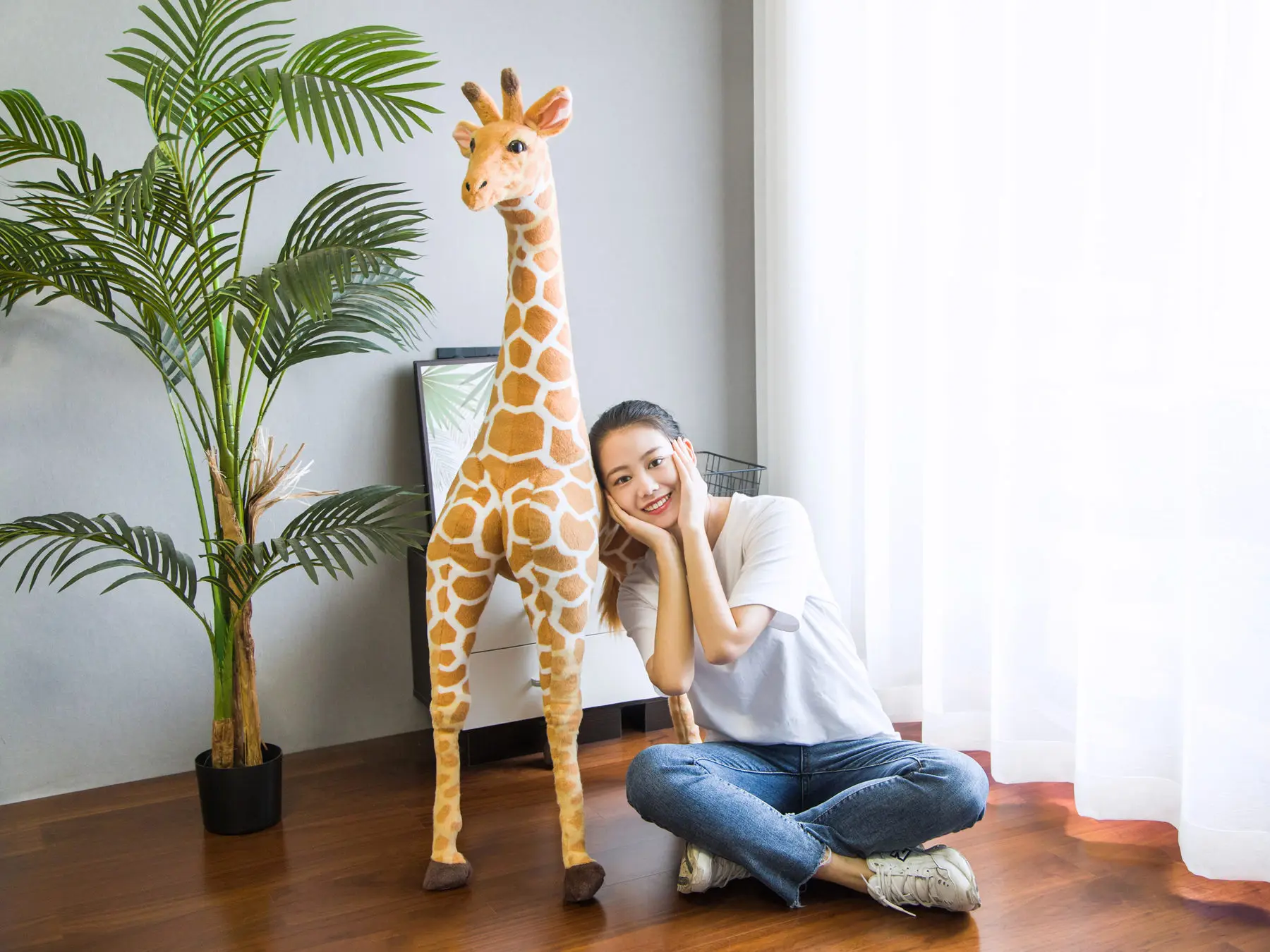 Life Size Giraffe Stuffed Animal | Kawaii Giraffe Plush Toys for Kids Children Baby Birthday Gift -3