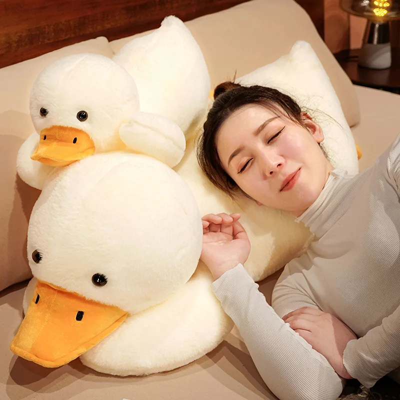 Jouet peluche Dennis Duck | Simulation Lie Duck Peluche Pillow Toy -3