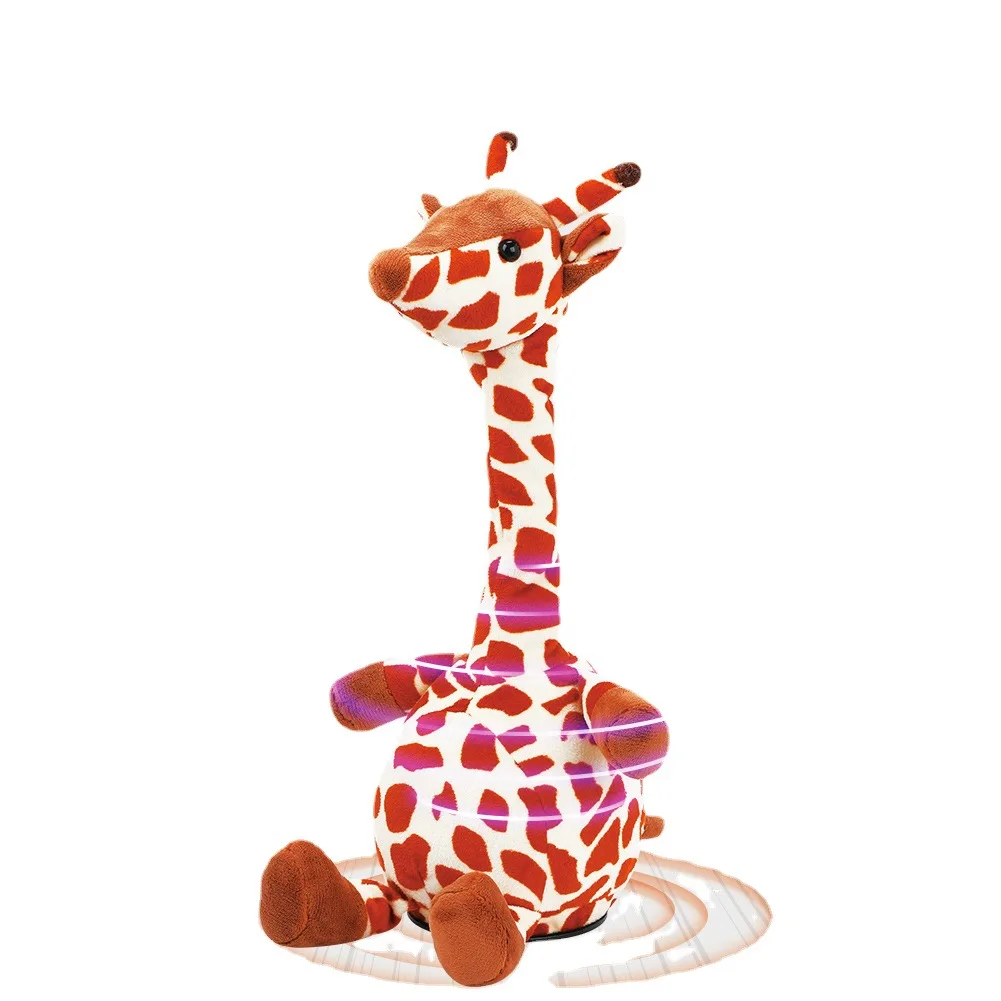 Rainbow Giraffe Stuffed Animal | Twisting Music Light Music Electric Dolls Children's Plush Dolls -3