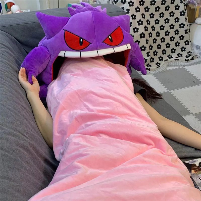 Pokemon Gengar Kopfkissen | Große Zunge Cosplay Plüschtiere Schlafkissen -3