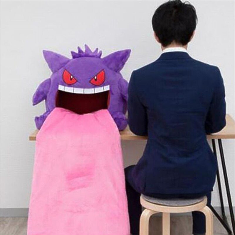 Pokemon Gengar Kopfkissen | Große Zunge Cosplay Plüschtiere Schlafkissen -6