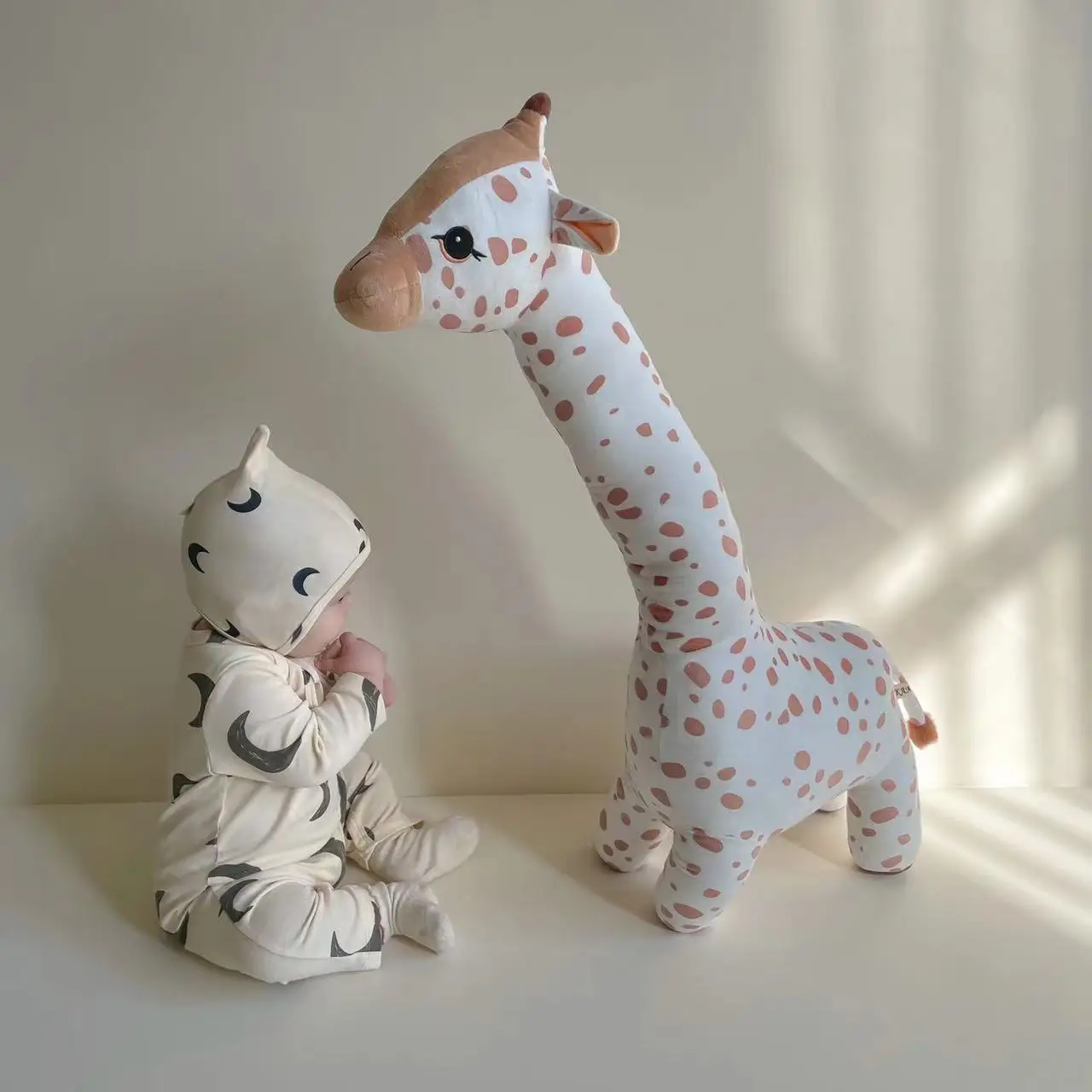 White Giraffe Stuffed Animal | Simulation Giraffe Soft Plush Toys -4