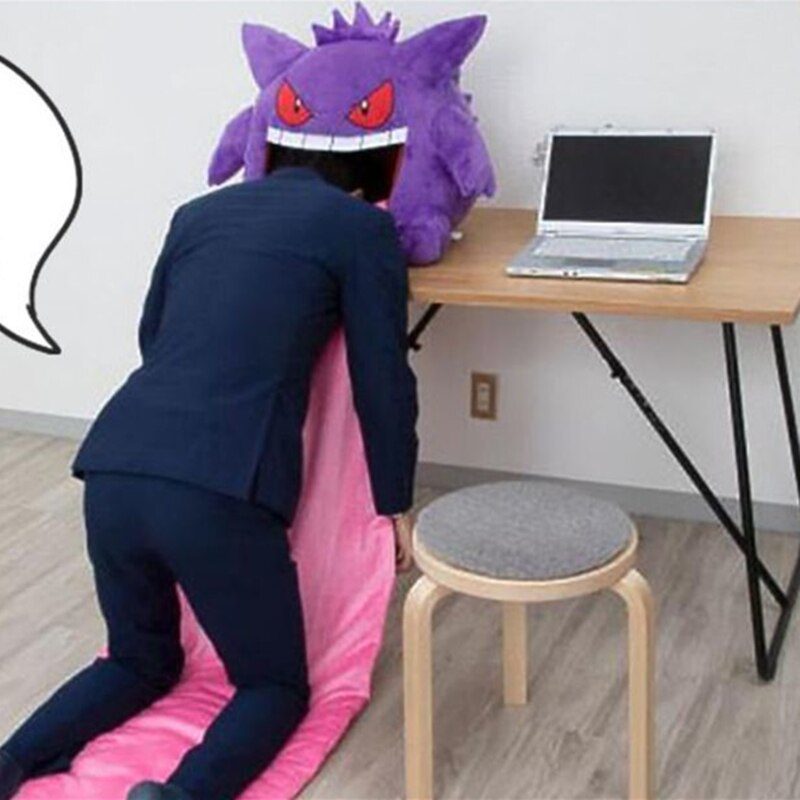 Pokemon Gengar Kopfkissen | Große Zunge Cosplay Plüschtiere Schlafkissen -7