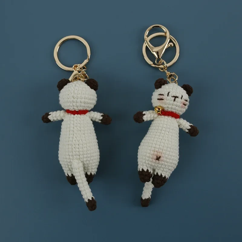 Wool knitting animal keychain pendant