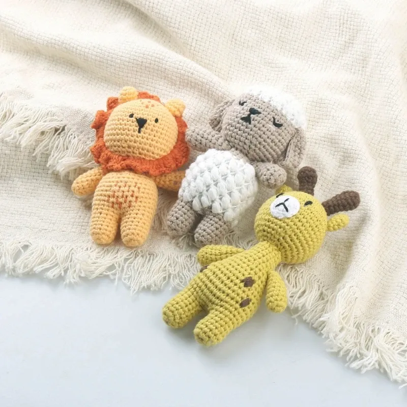 unique knitted animal dolls