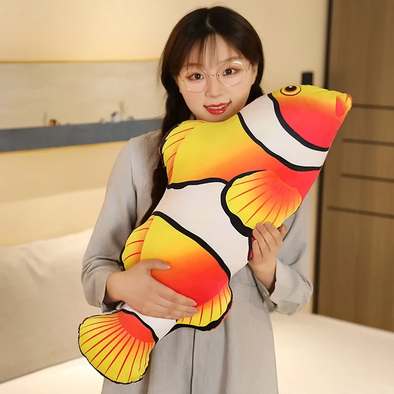 3D simulation goldfish plush pillow