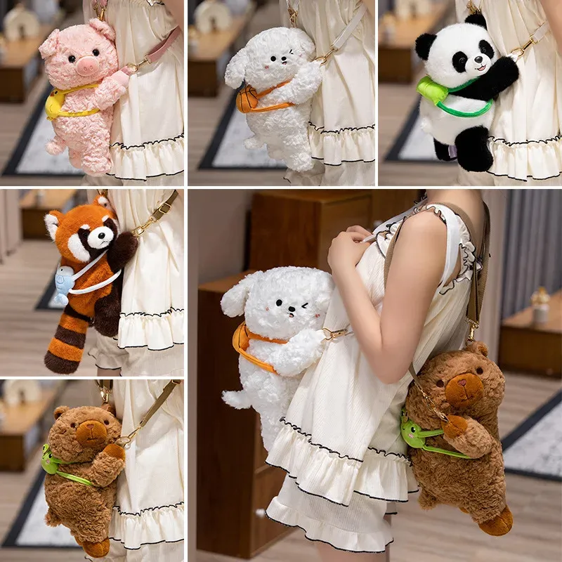 Animal lovers plush backpack collection