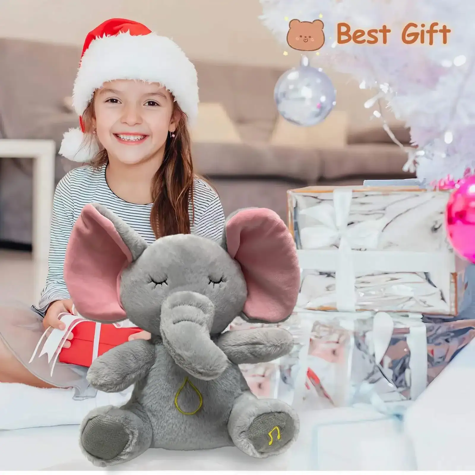 Baby soothing elephant plush doll