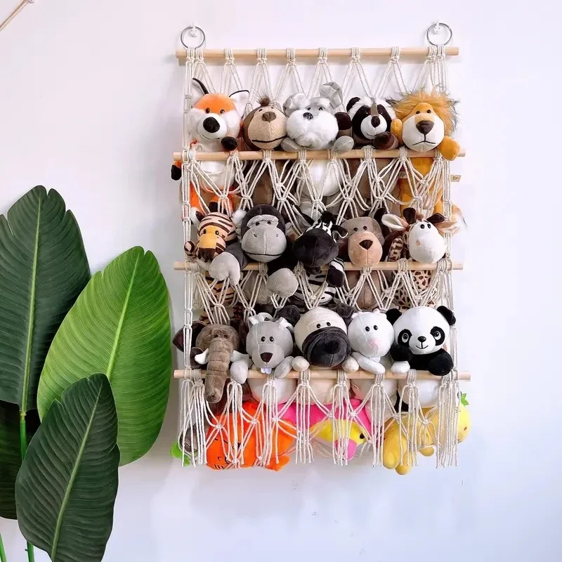 Bohemian lace toy storage net