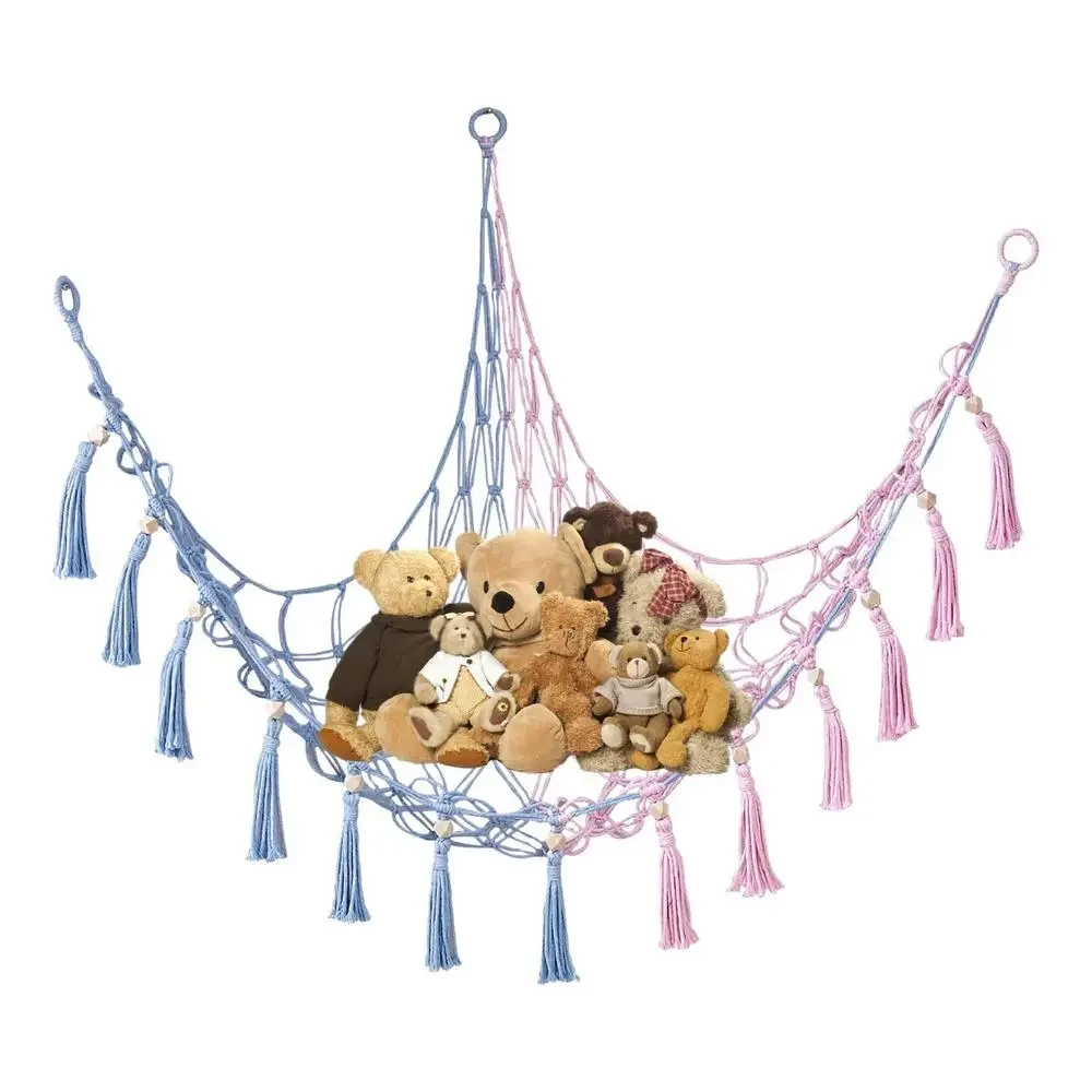 Boho style stuffed animal hammock