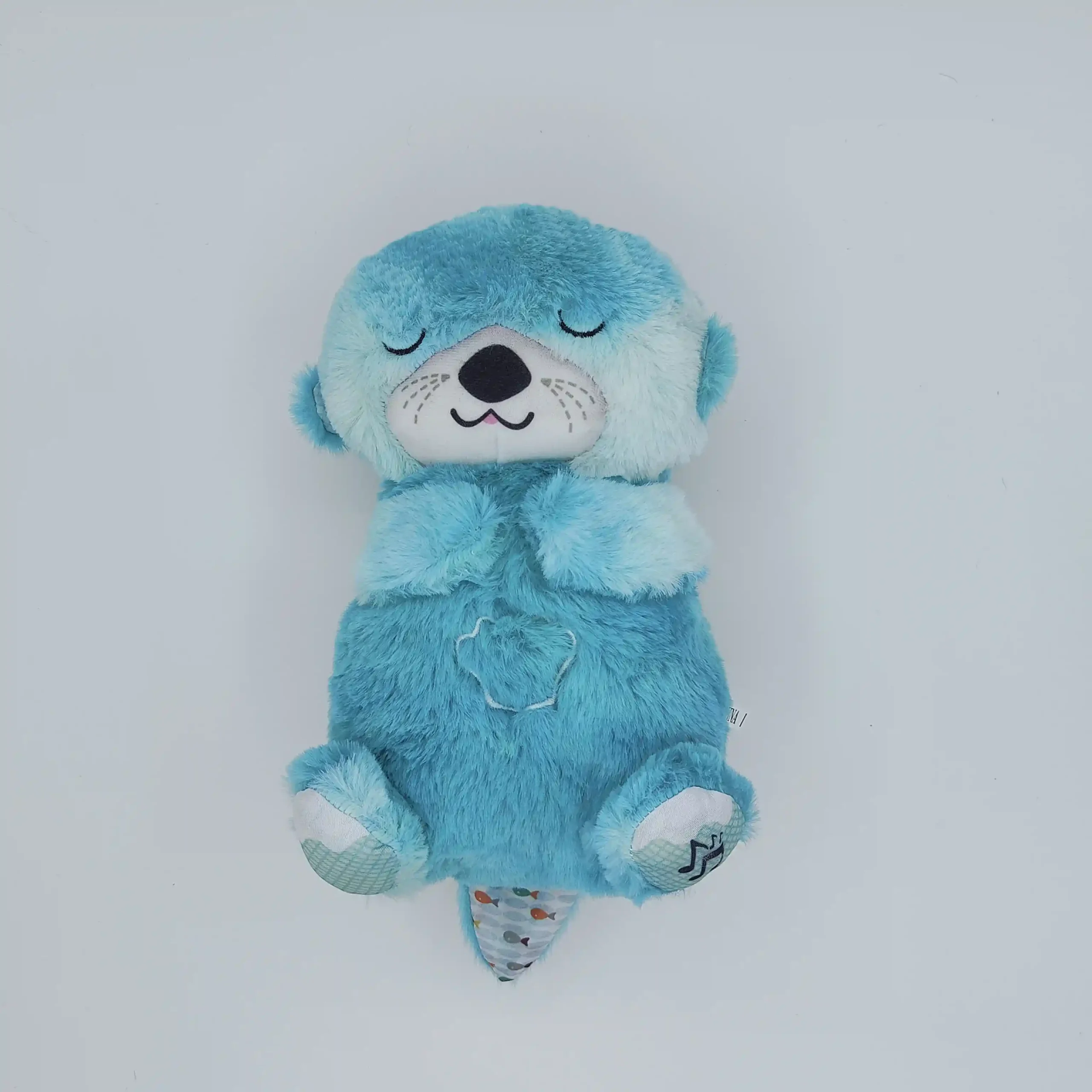 Breathing bear plush toy with light and music scaled