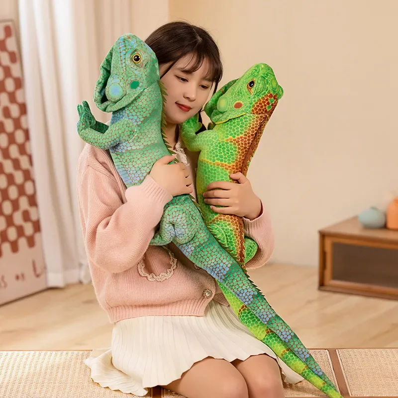 Child friendly plush lizard toy