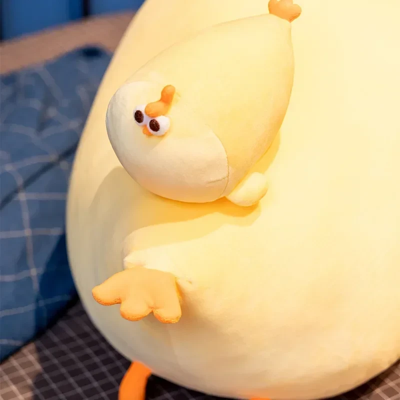 Chubby chicken plush for cuddling and comfort