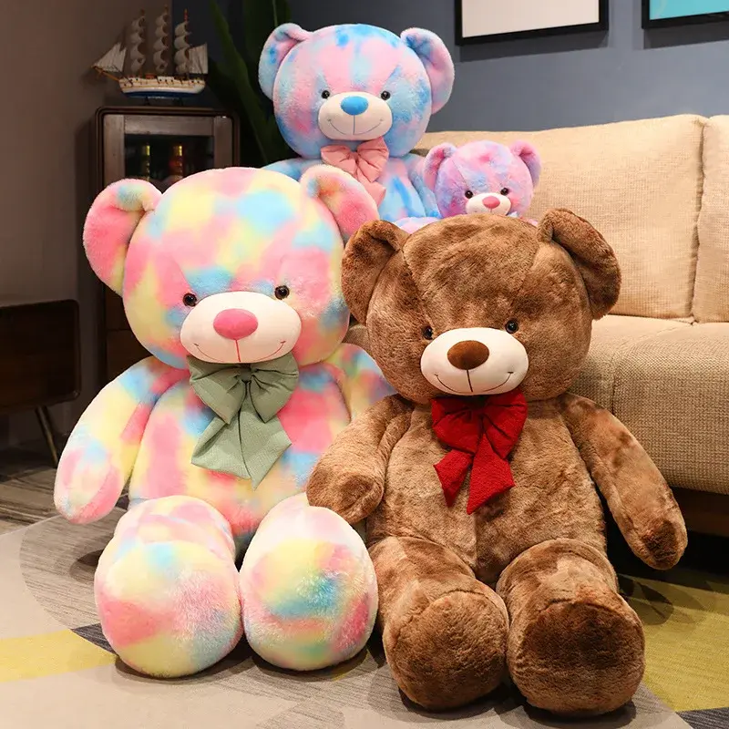 Colorful plush toy bear