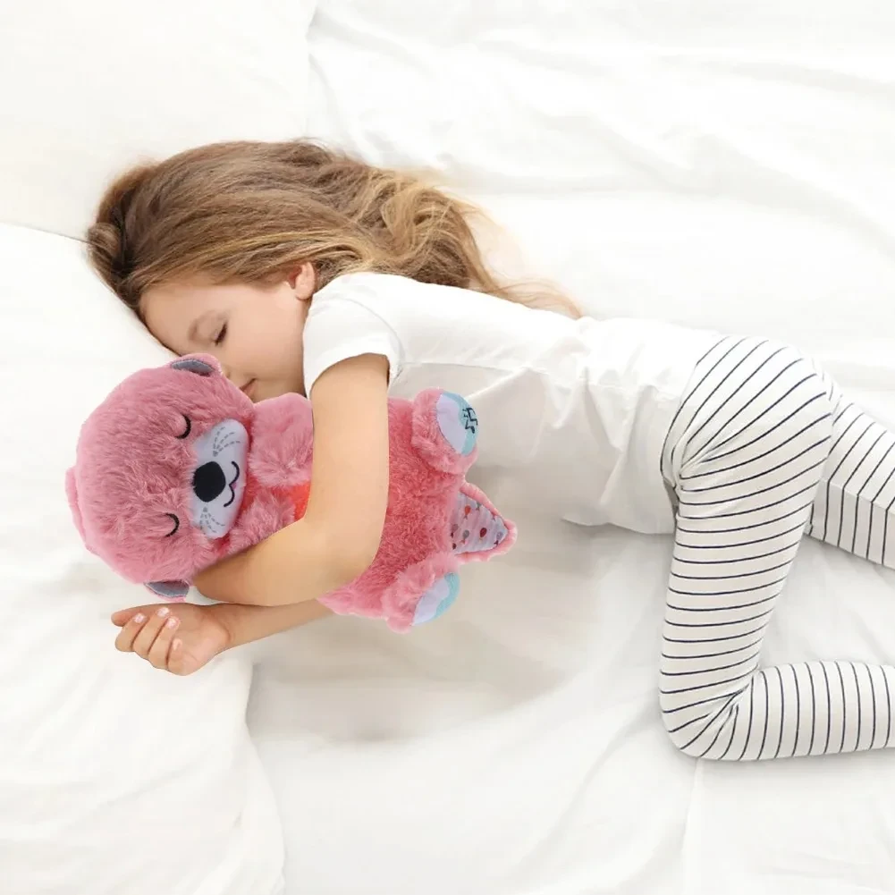 Comforting plush bear with lights