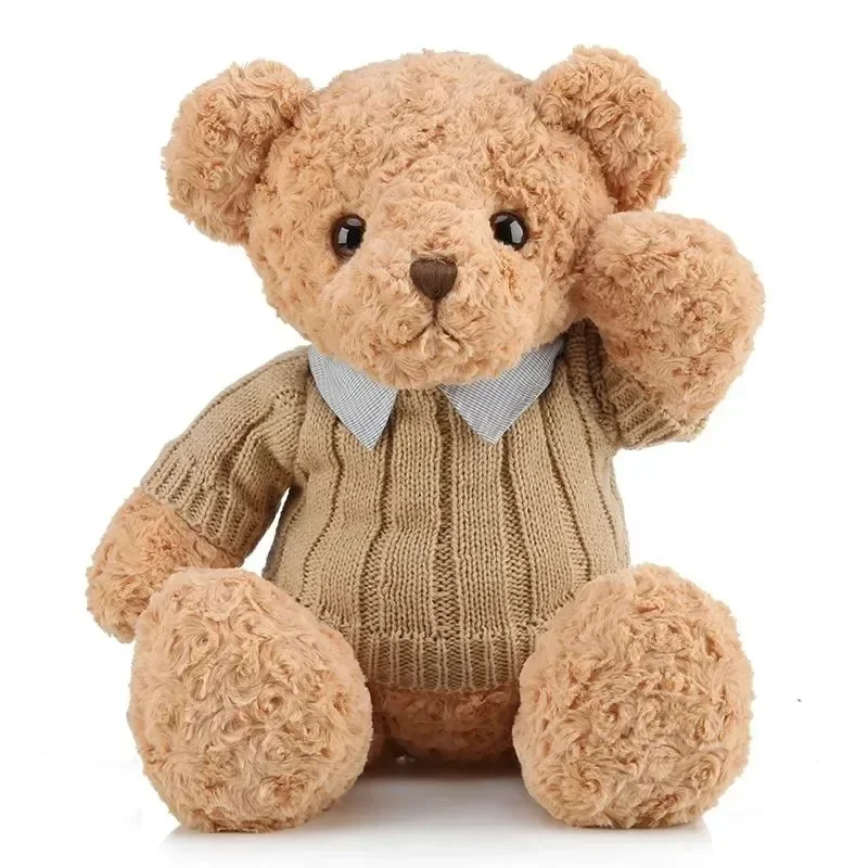 Cuddly bear toy with sweater design