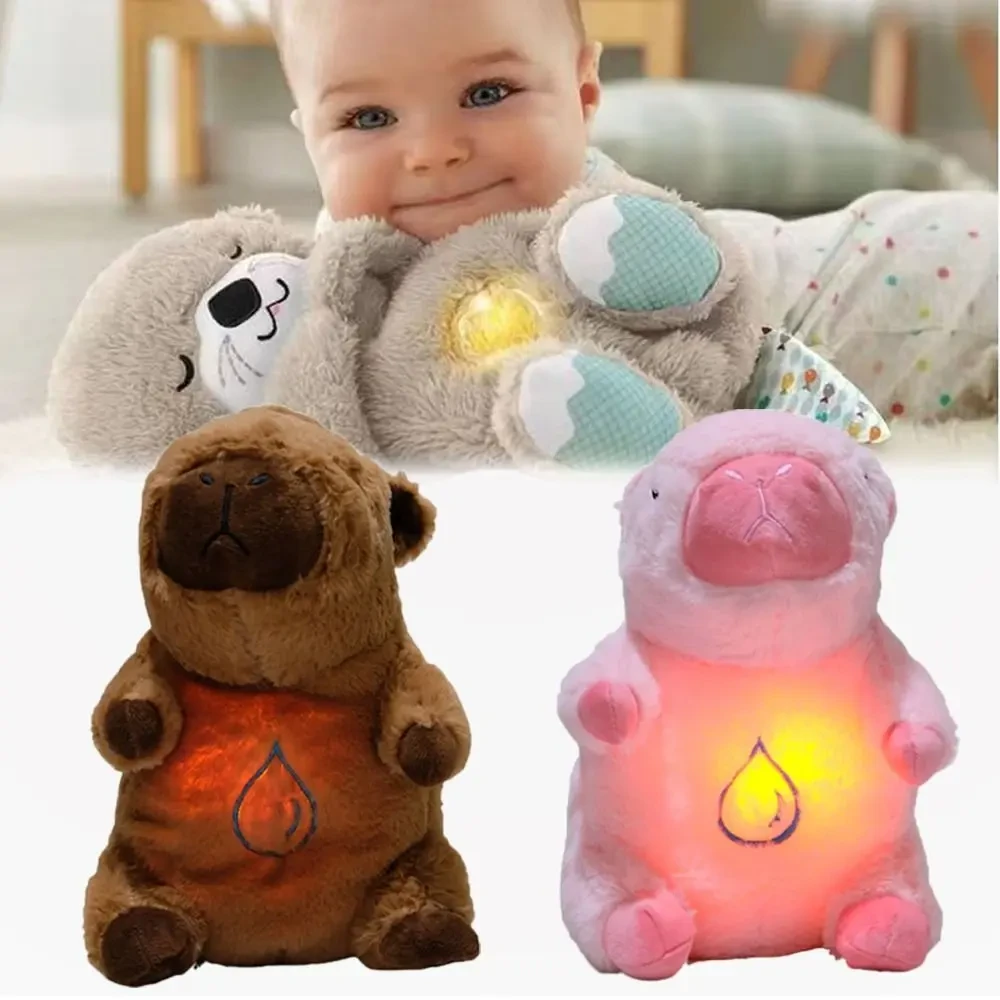 Cuddly capybara toy with comforting features