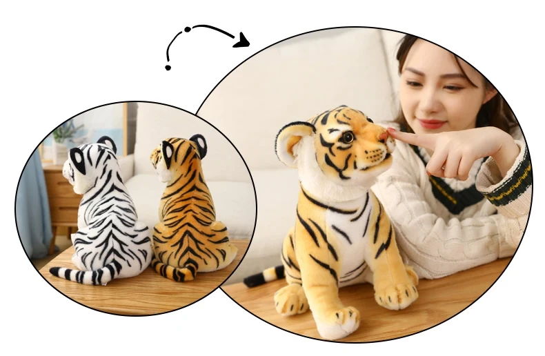 Cuddly white tiger plush for toddlers