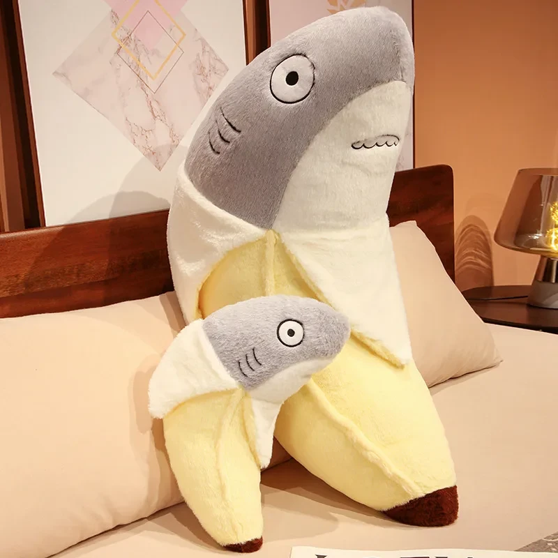 Cute banana shark doll stuffed animal