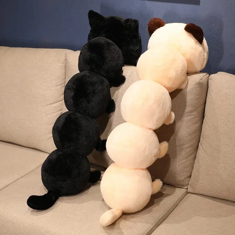 Cute caterpillar cat plush pillow