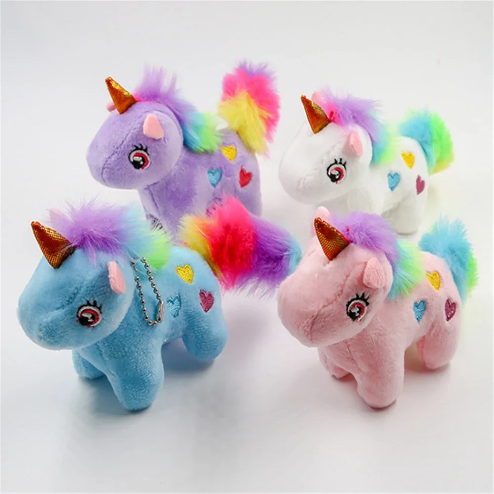 Cute plush unicorn keychain for kids