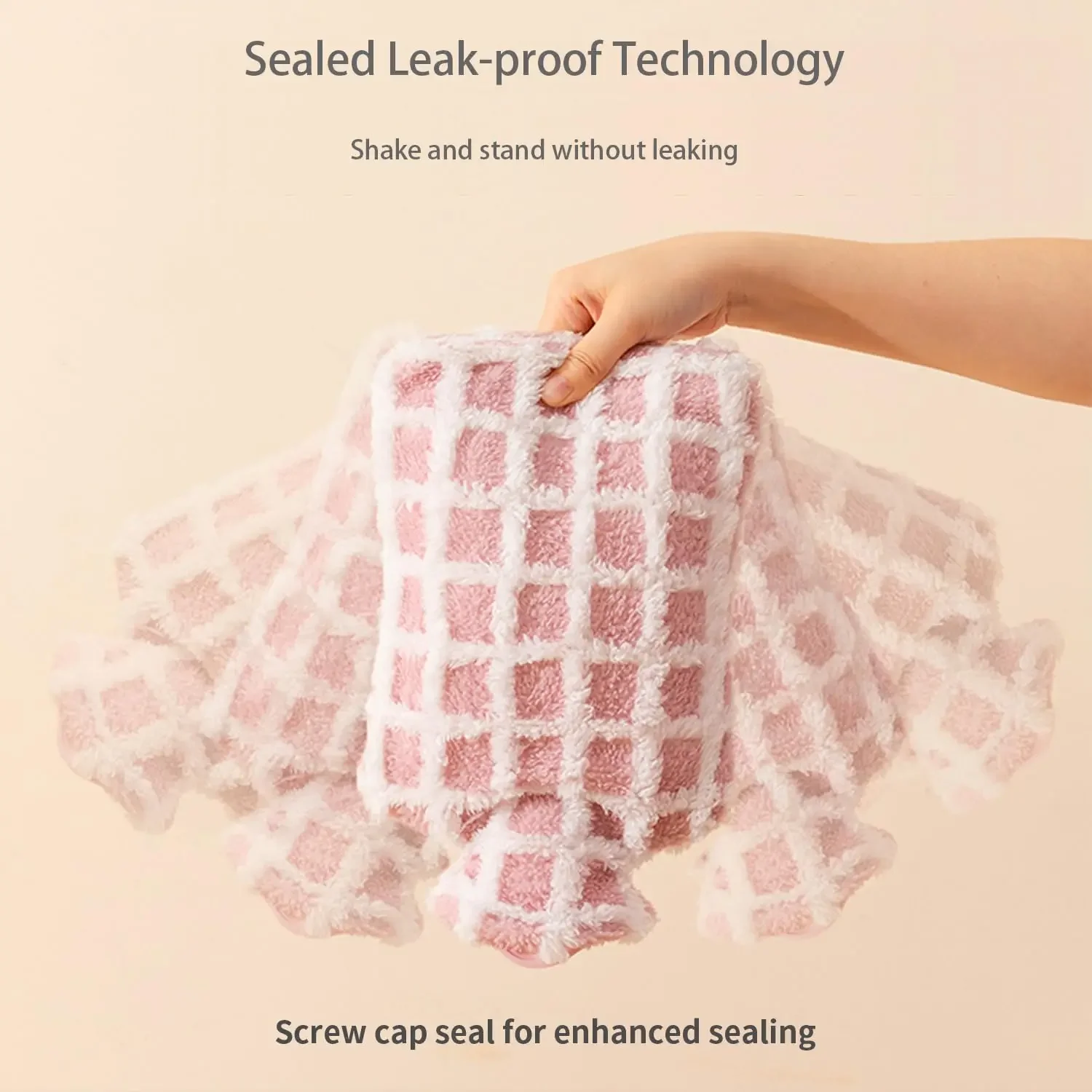 Durable hot water bag with soft cover