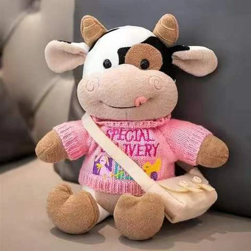 Durable plush cow for toddlers