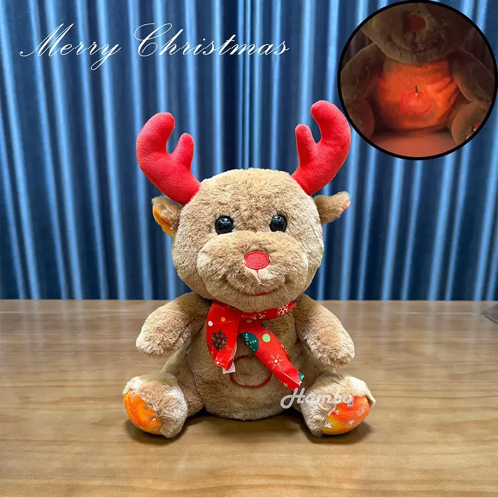 Elk plush toy with soothing sounds