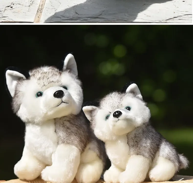 Grey Dog Stuffed Animal