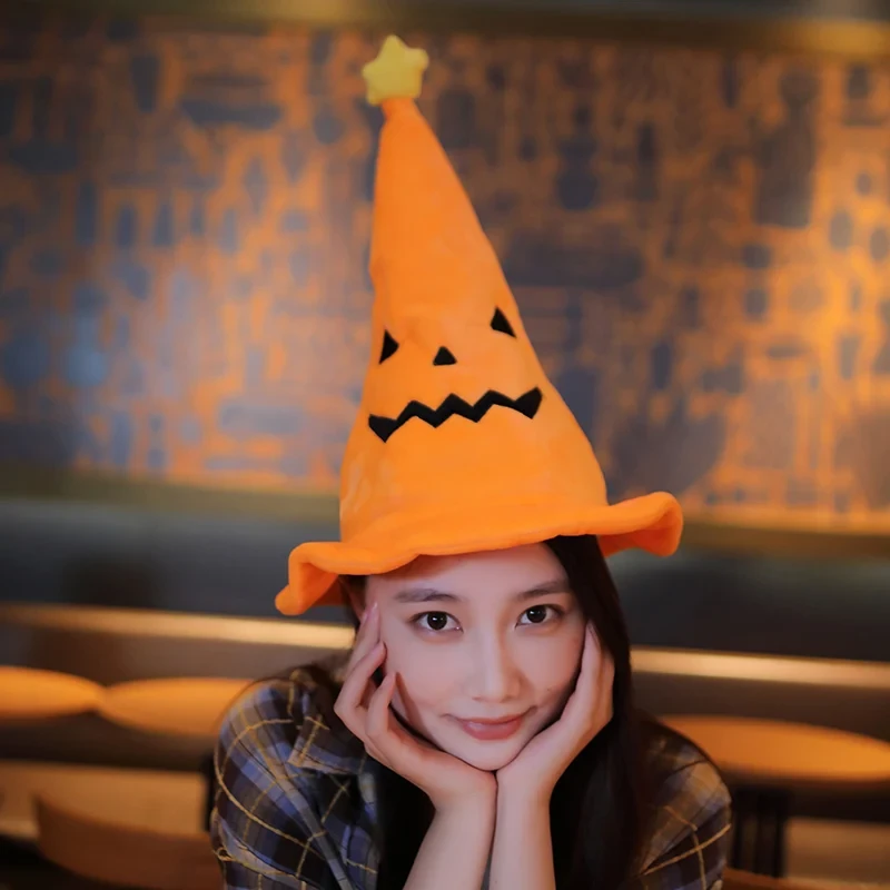 Halloween stuffed pumpkin hat for kids