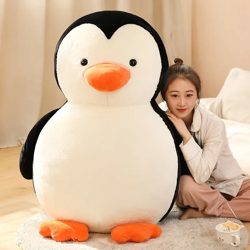 Huggable stuffed penguin