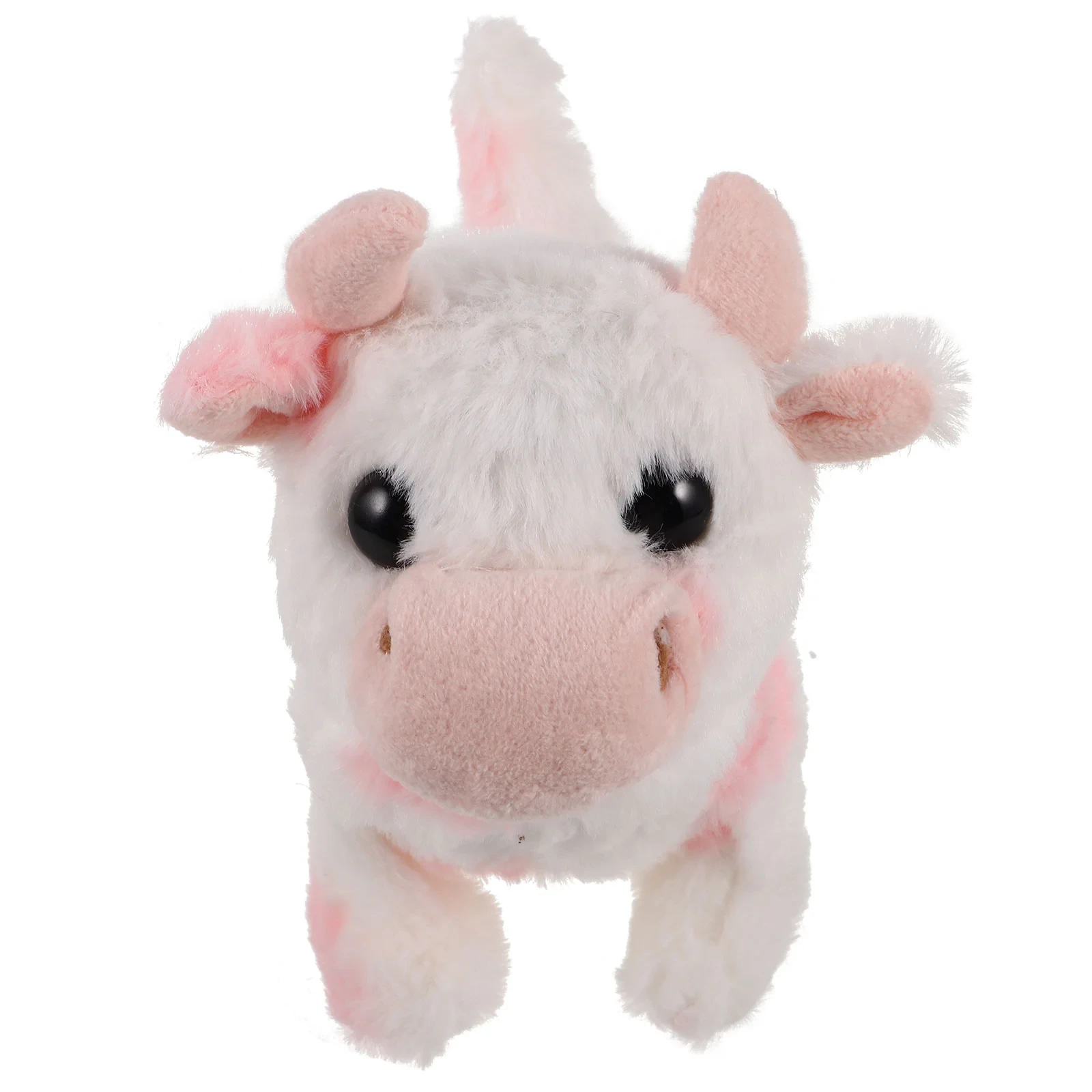 Interactive plush cow toy for toddlers