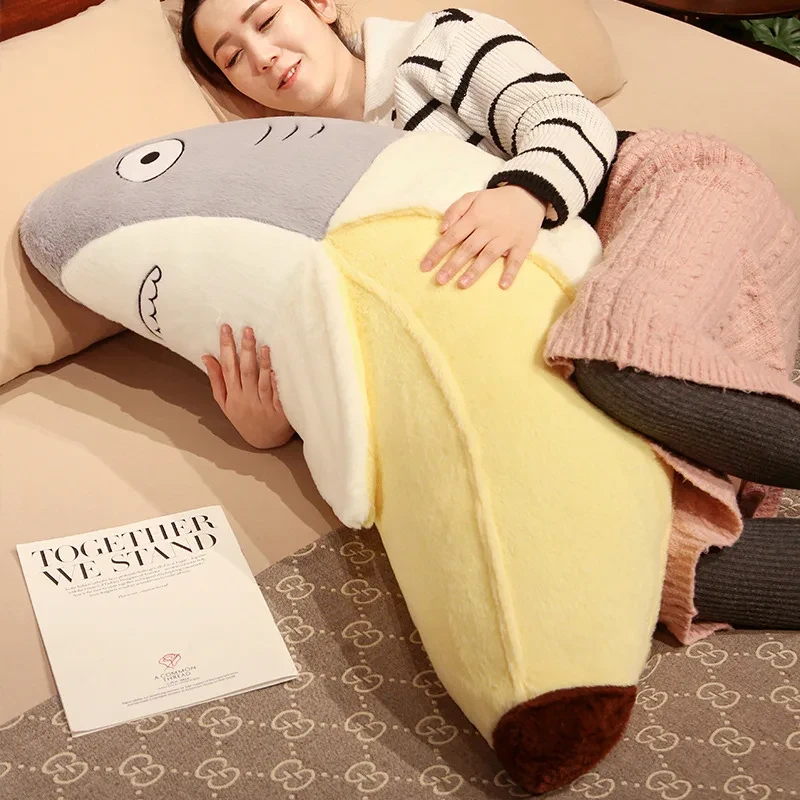 Kawaii shark plush pillow for decoration