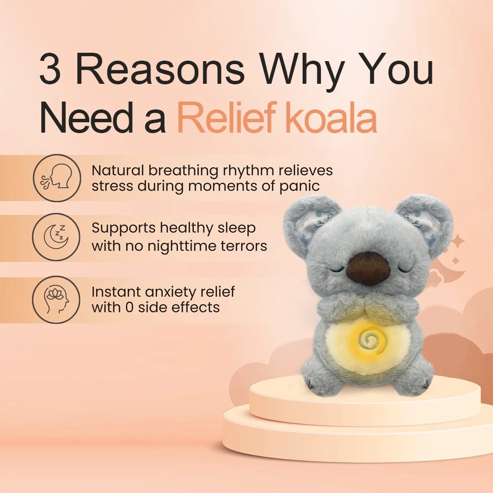 Koala stuffed animal with music features