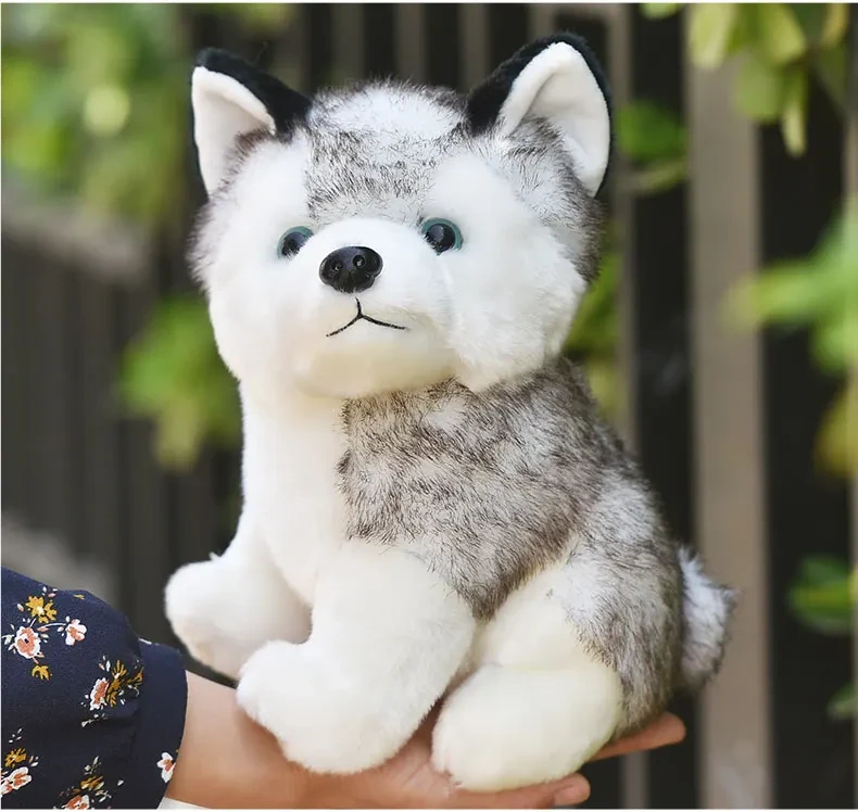 Lifelike Husky Stuffed Toy