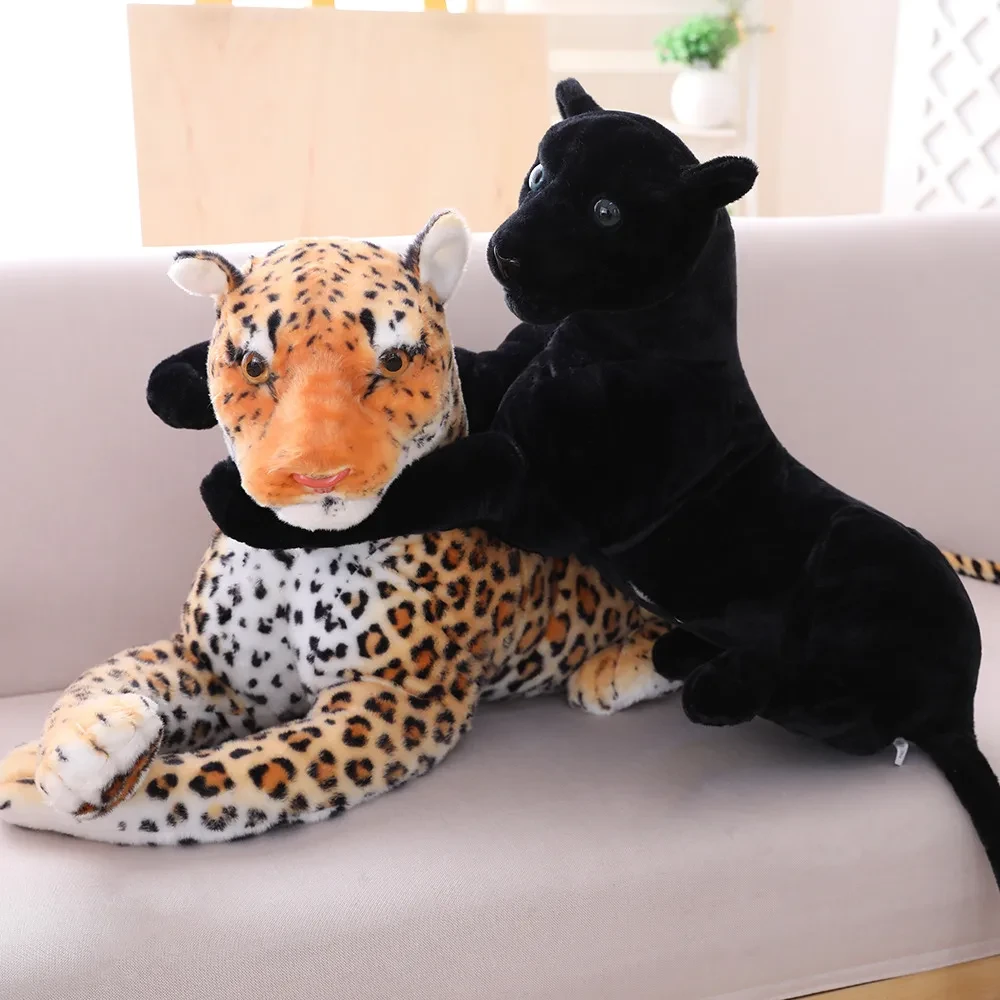 Lifelike black panther plushie