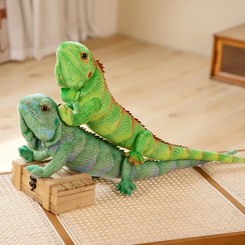 Lifelike iguana plush toy